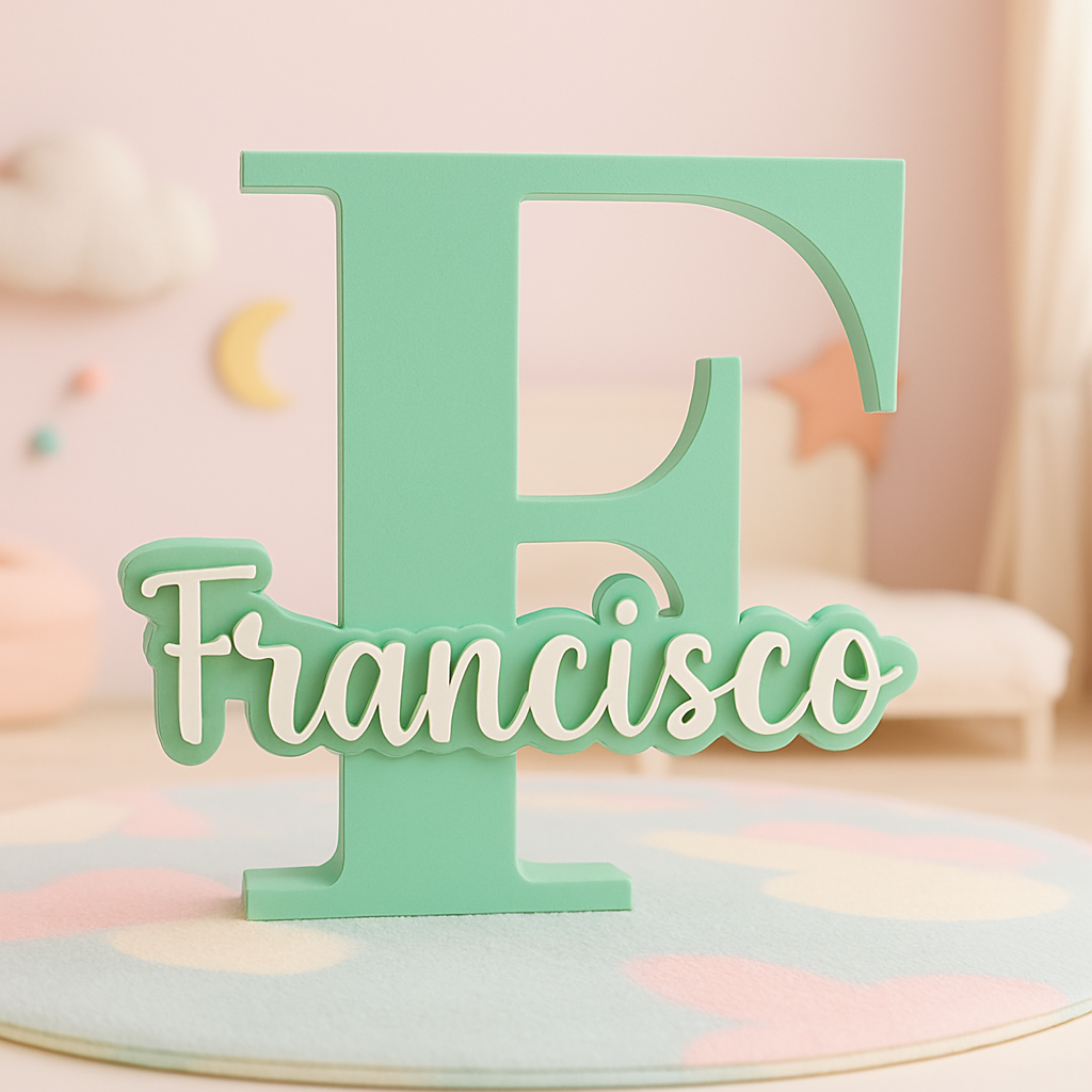 Inicial 3D - Colorida [Nome Personalizável] 3