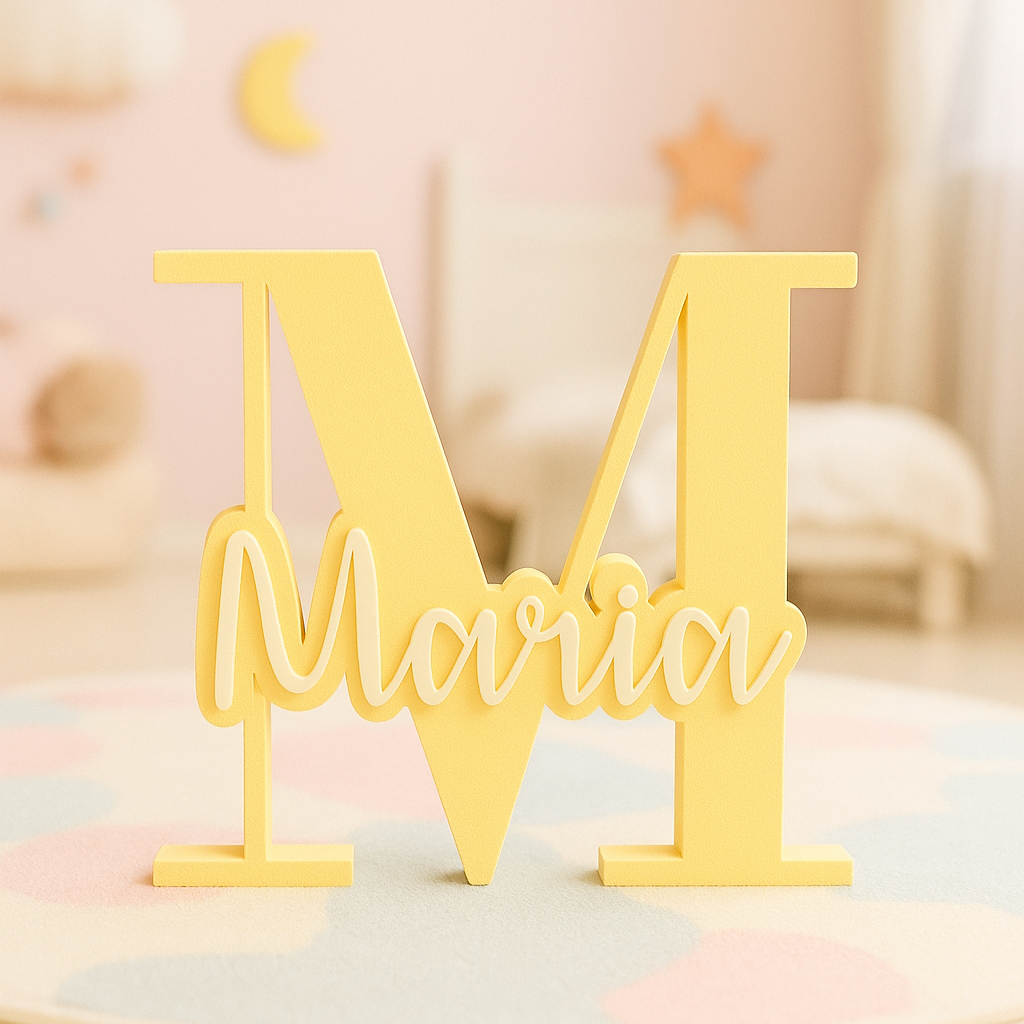 Inicial 3D - Colorida [Nome Personalizável] 4