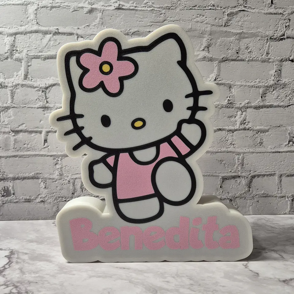 Candeeiro Temático - Hello Kitty [Nome Personalizável] 2