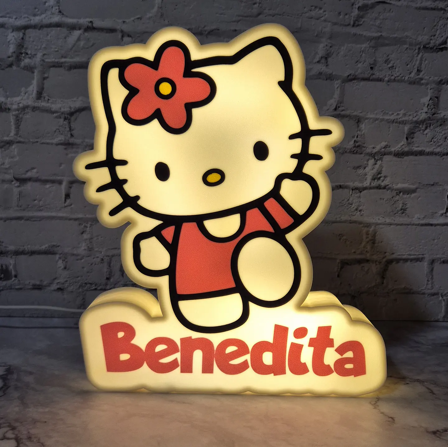 Candeeiro Temático - Hello Kitty [Nome Personalizável] 1