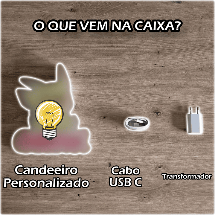 Candeeiro Madeira - Nome [Nome Personalizável] 2