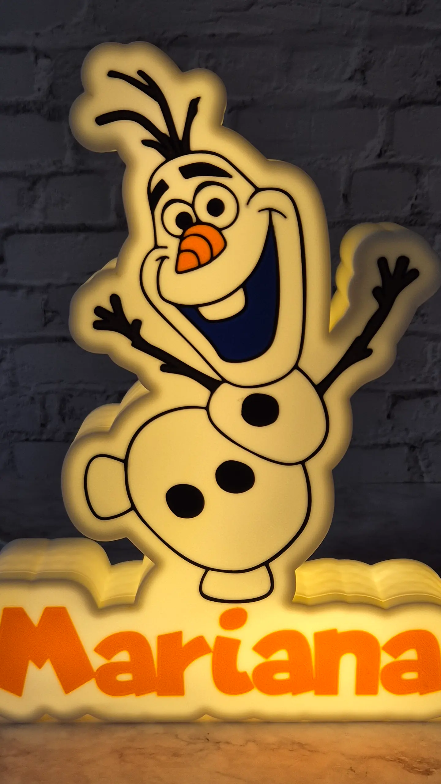Candeeiro Temático - Olaf [Nome Personalizável] 1
