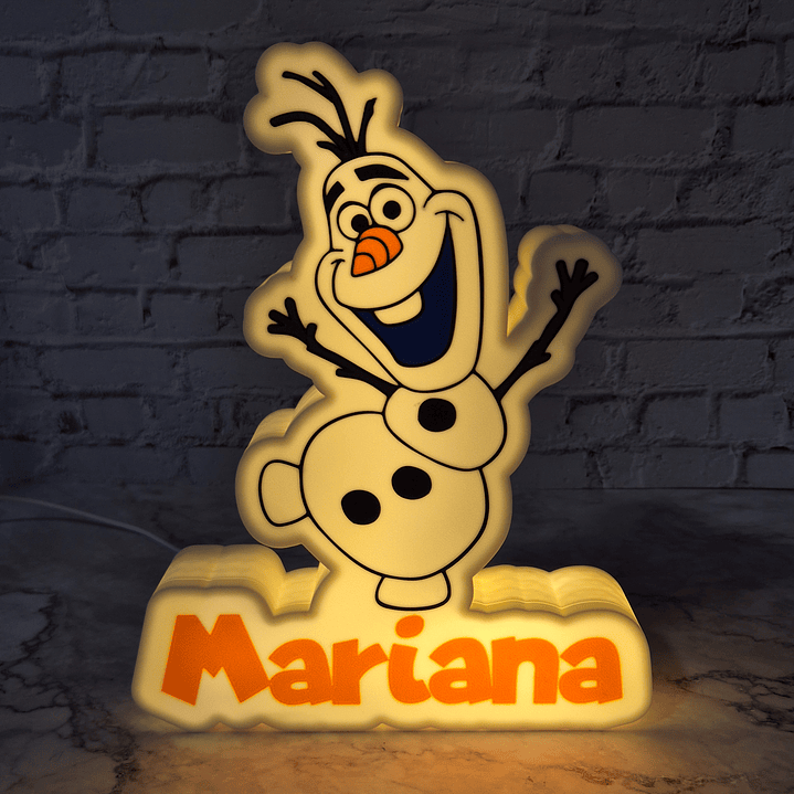 Candeeiro Temático - Olaf [Nome Personalizável] 1