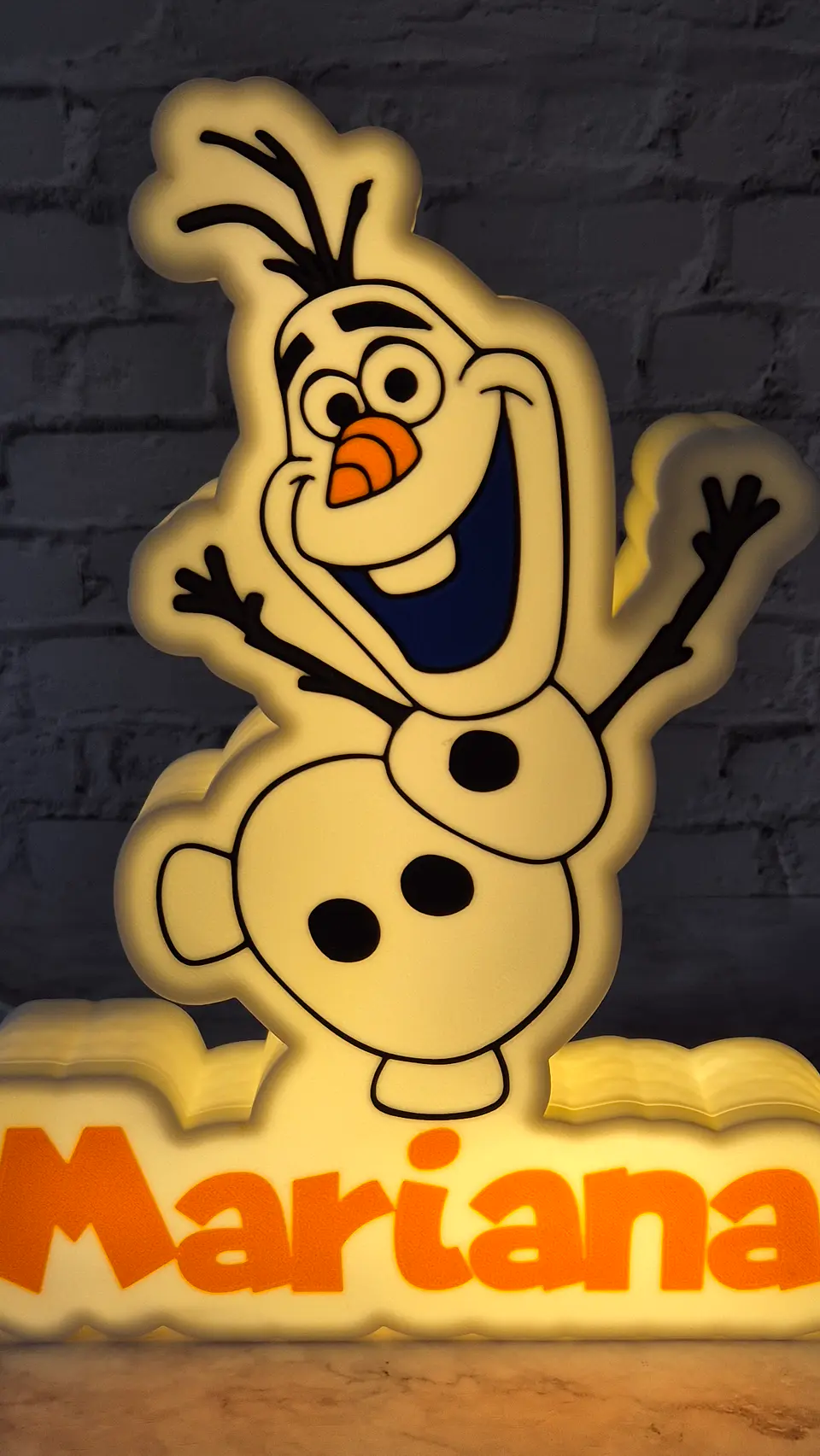 Candeeiro Temático - Olaf [Nome Personalizável] 1