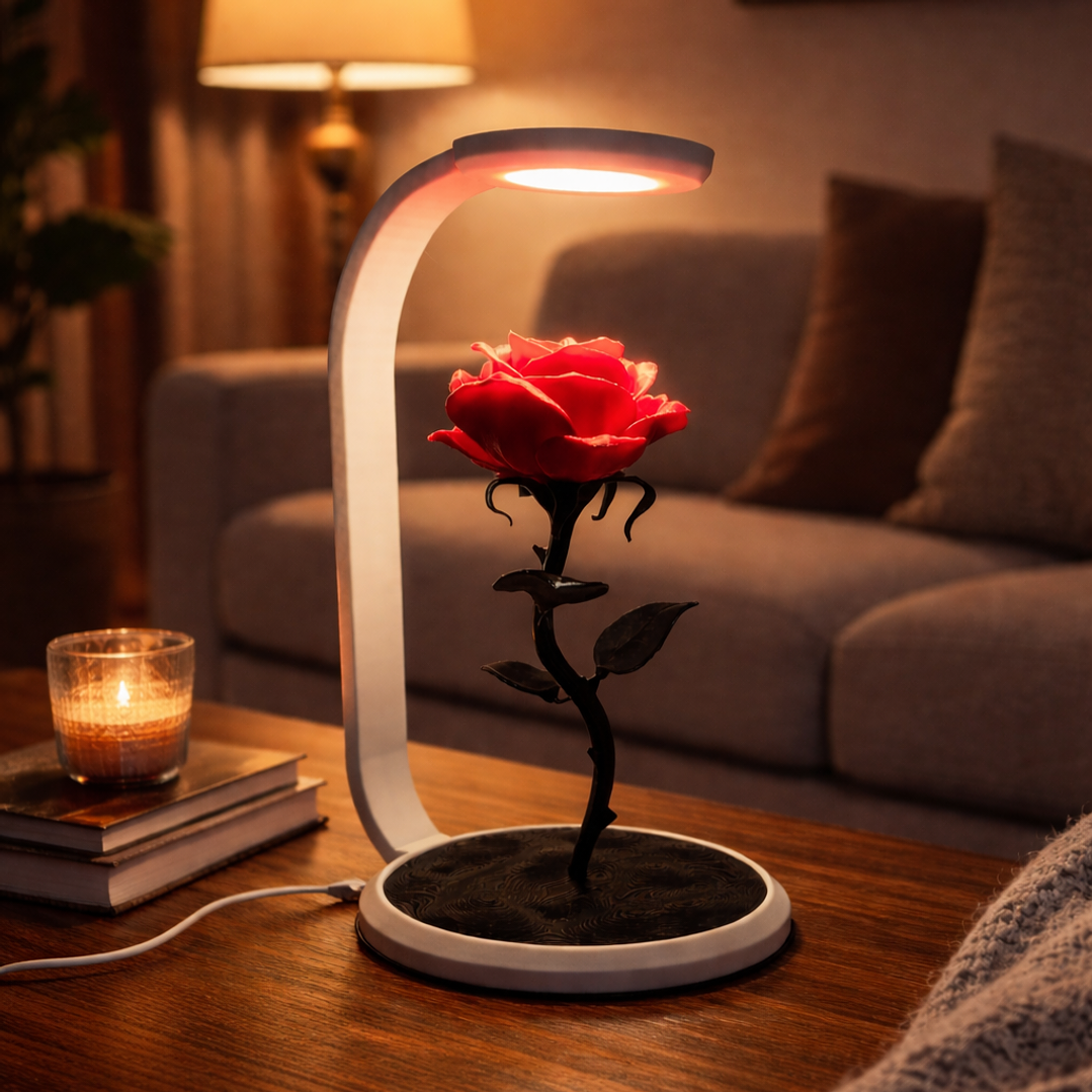 Candeeiro Rosa Iluminada 1