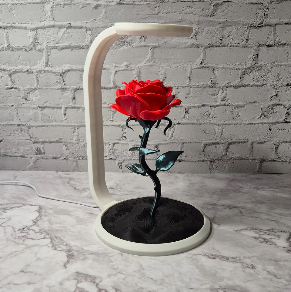 Candeeiro Rosa Iluminada 2
