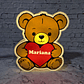 Candeeiro Temático - Urso Coração [Nome Personalizável] - Thumbnail 4