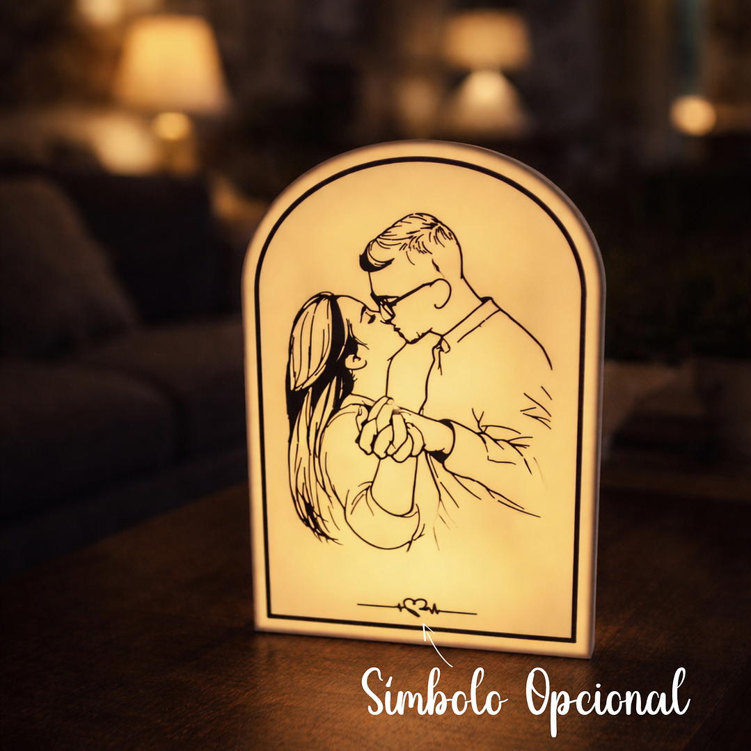 Lámpara Fotografía - Line Art [Fotografía personalizable] 5