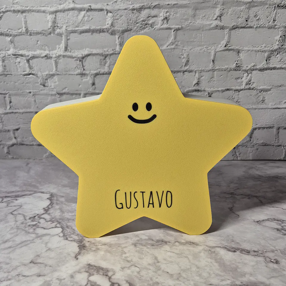 Candeeiro Temático - Estrela Smile [Nome Personalizável]  3
