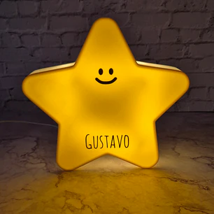 Candeeiro Temático - Estrela Smile [Nome Personalizável] 