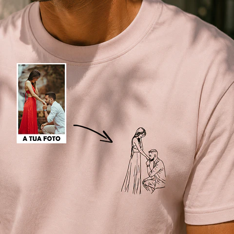 T-Shirt - Fotografia Line-Art Personalizada