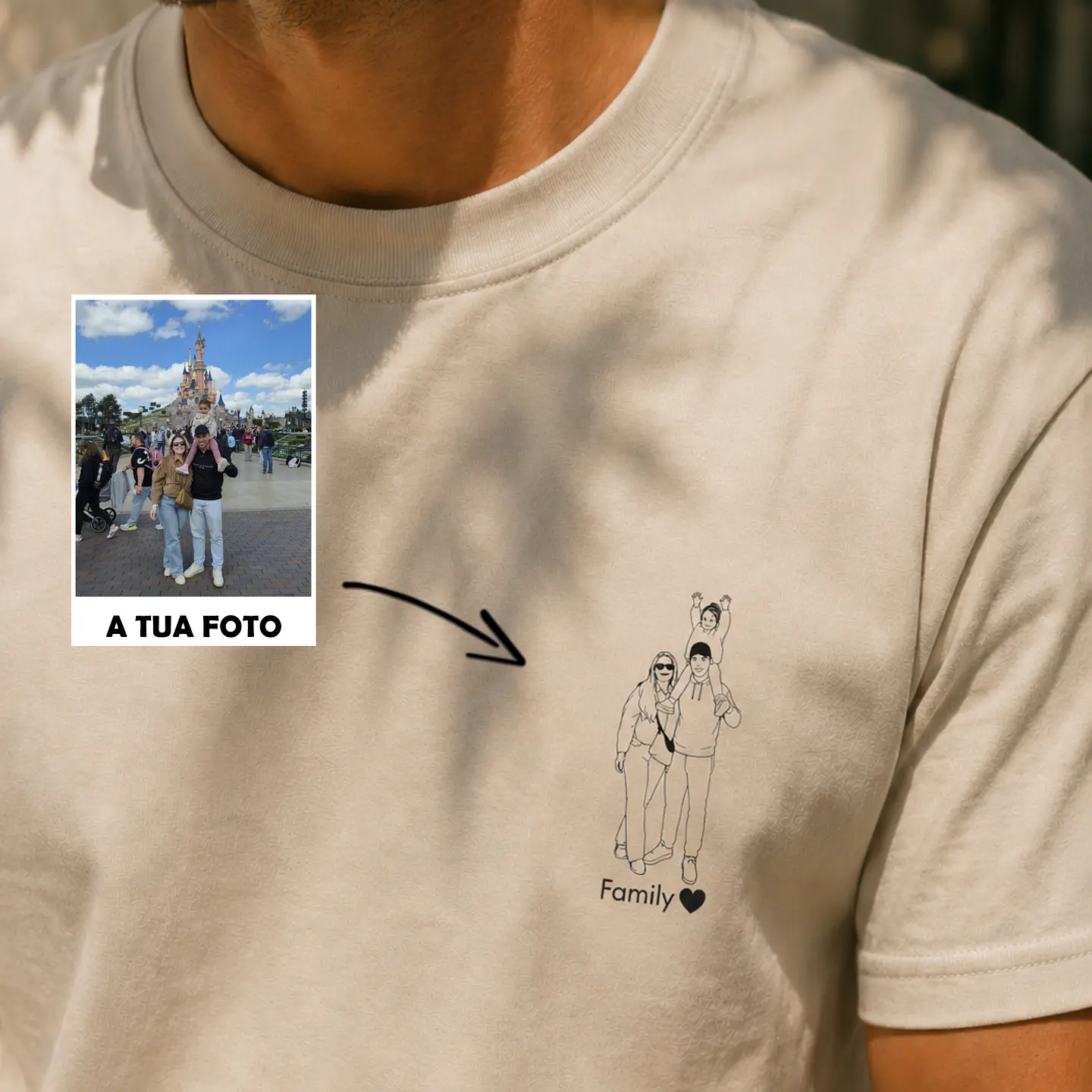 T-Shirt - Fotografia Line-Art Personalizada 2