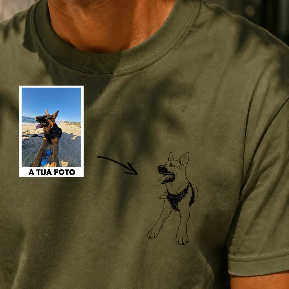 T-Shirt - Fotografia Line-Art Personalizada 3