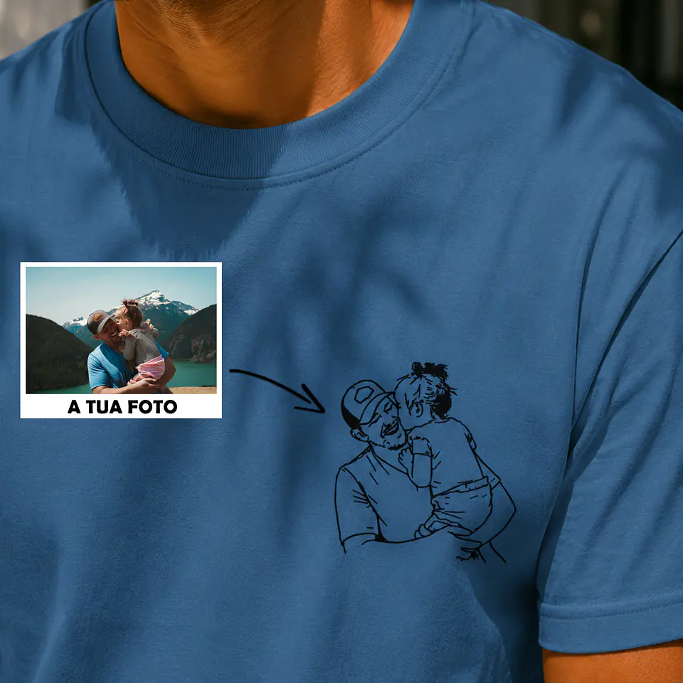 T-Shirt - Fotografia Line-Art Personalizada 4