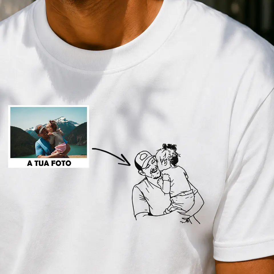 T-Shirt - Fotografia Line-Art Personalizada 5
