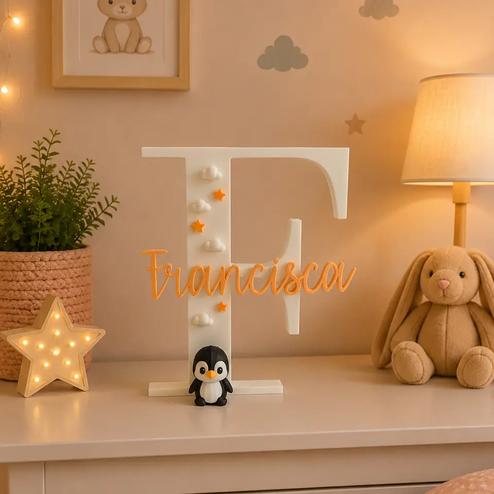 Inicial Temática - Pinguim [Nome Personalizável] 1