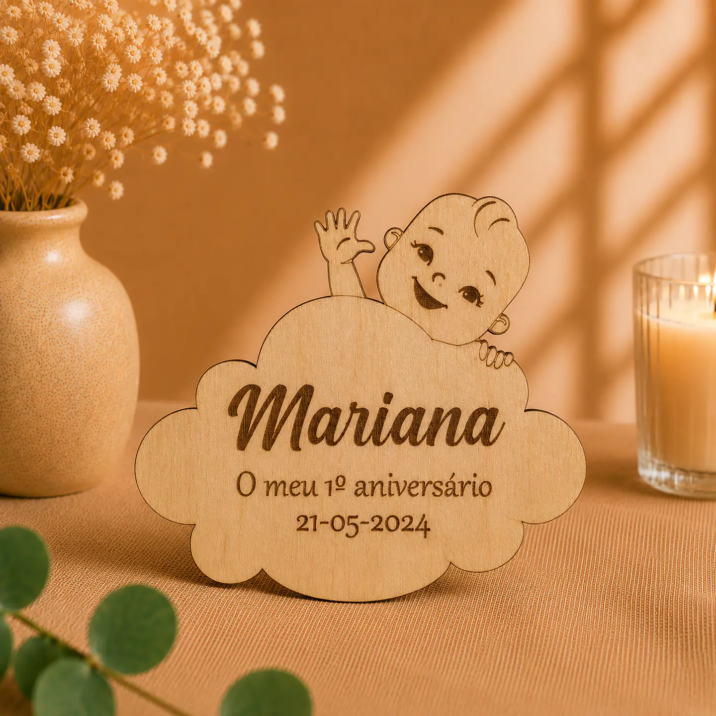 Lembrança Íman Batismo/1ºAniversário - Nuvem Bebé 1