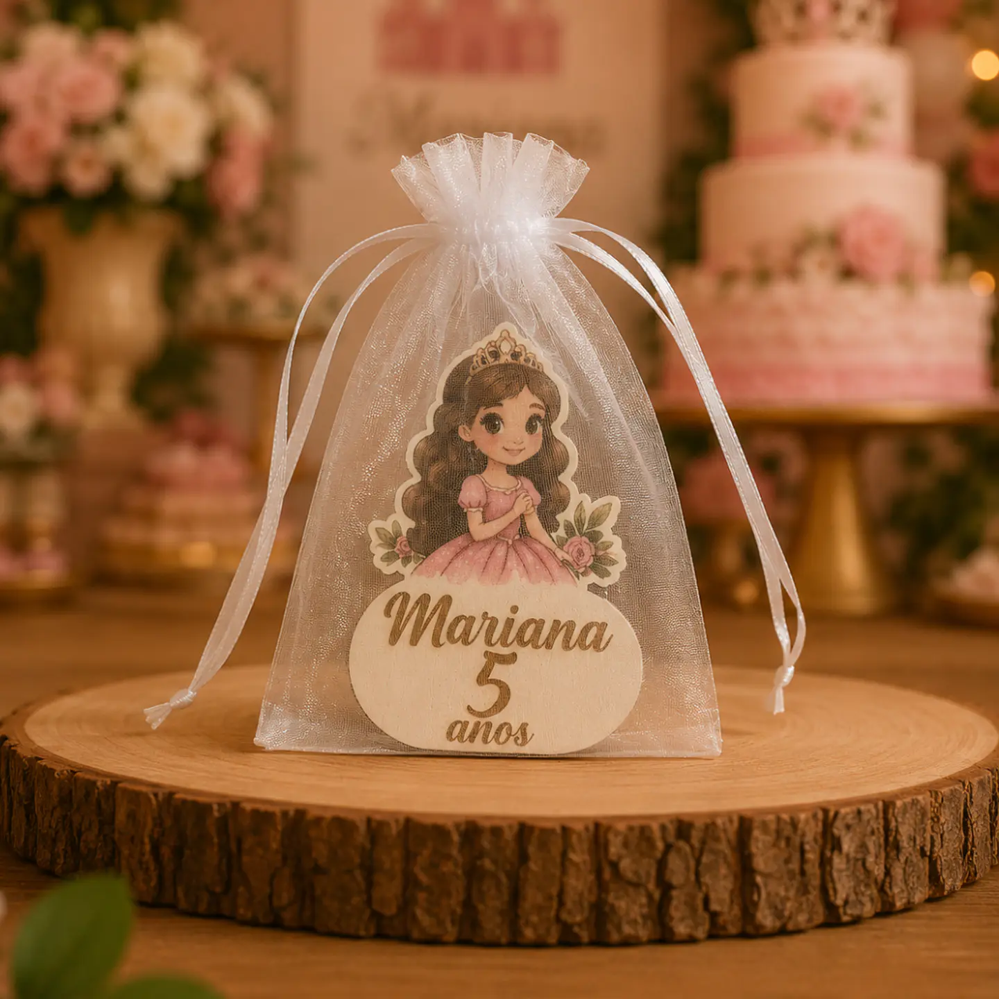 Lembrança Íman Aniversário - Princesas [Colorido] 2