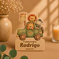 Lembrança Íman Aniversário/Batismo - Safari [Colorido] - Miniatura 1
