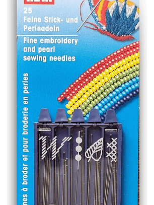  SET DE AGUJAS FINAS PARA BORDADO Y MOSTACILLA