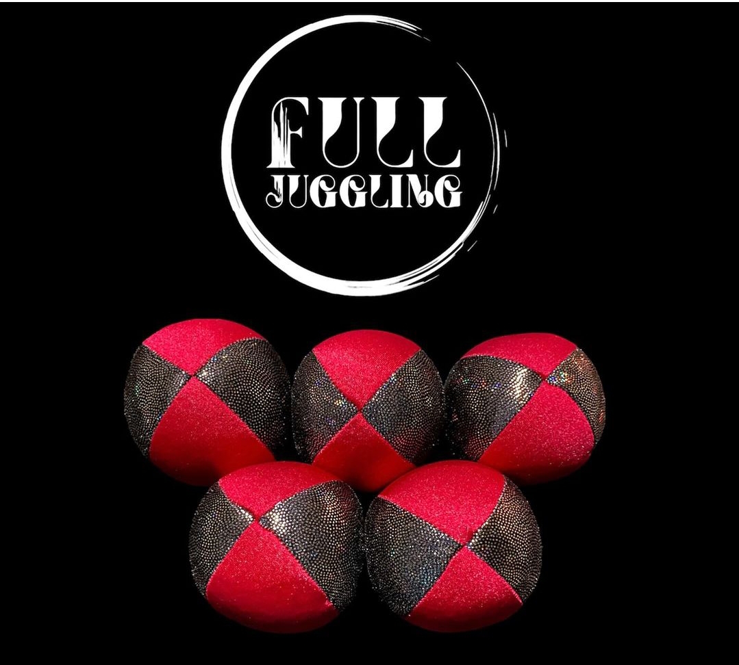 Beanbags Full juggling 4 paneles Rojo y Negro.