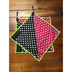 Banderas Lunares Rosado/Negro