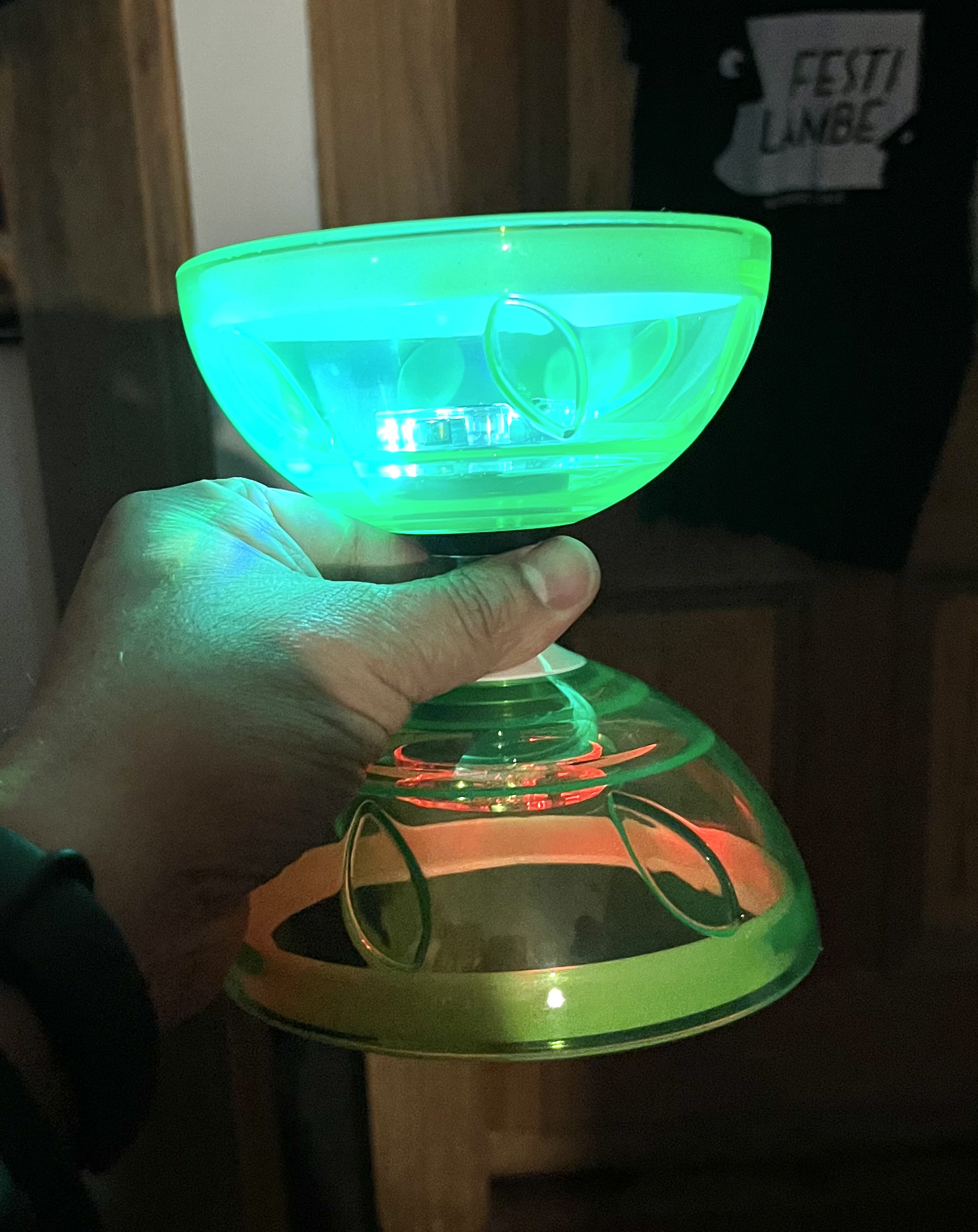 Diabolo eje libre Chino con luces