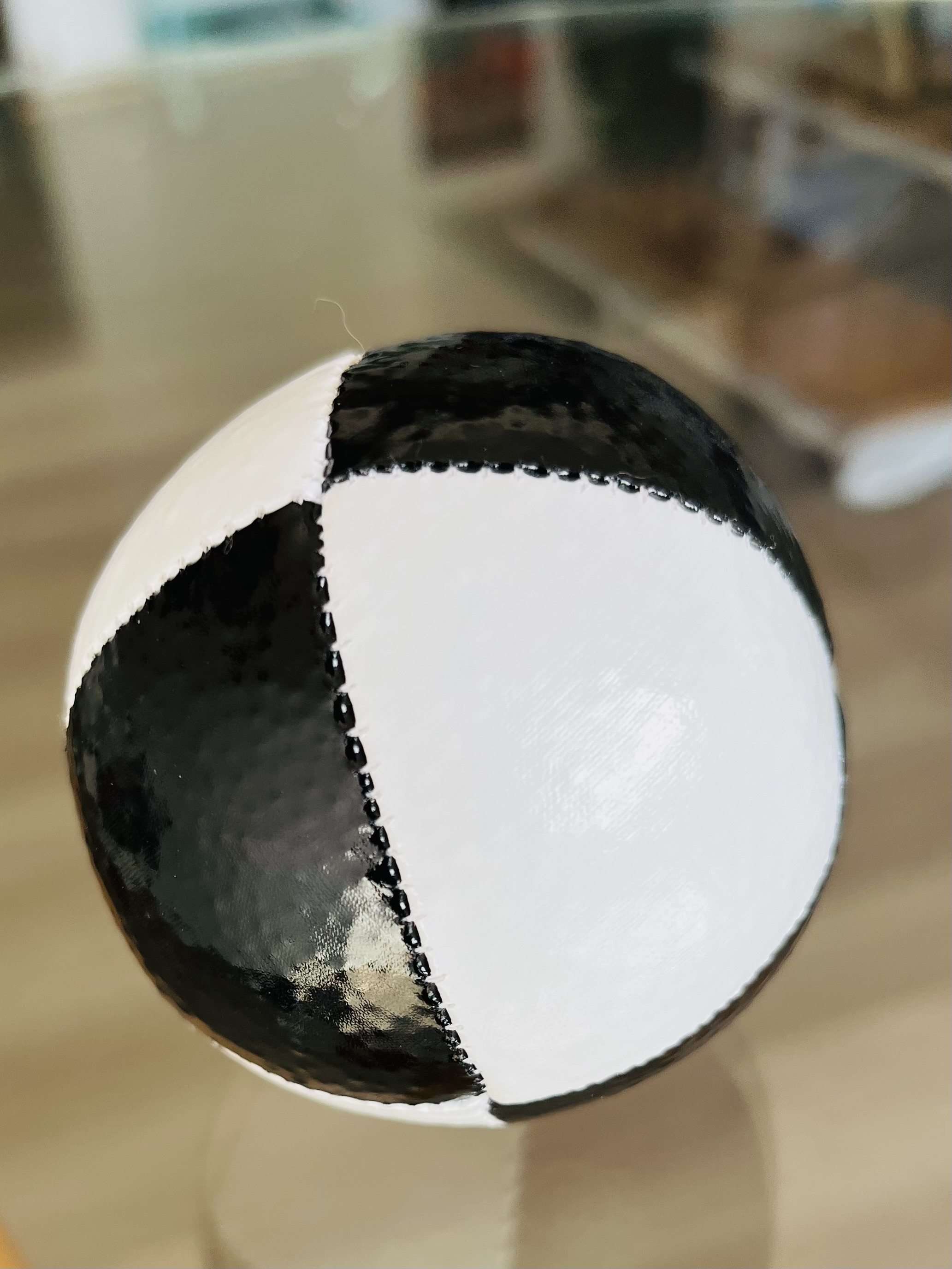 Beanbags Full juggling 8 paneles Charol blanco y negro.