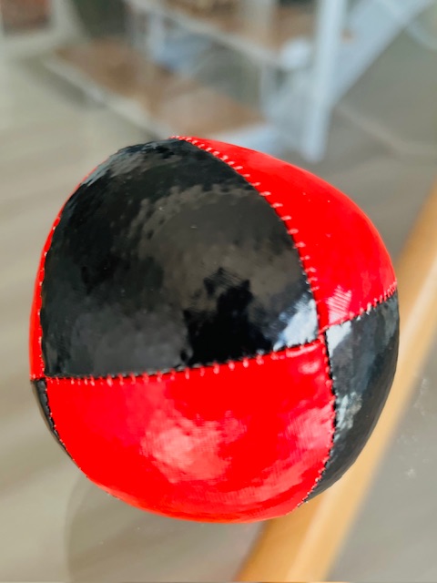 Beanbags Full juggling 8 paneles Charol rojo y negro