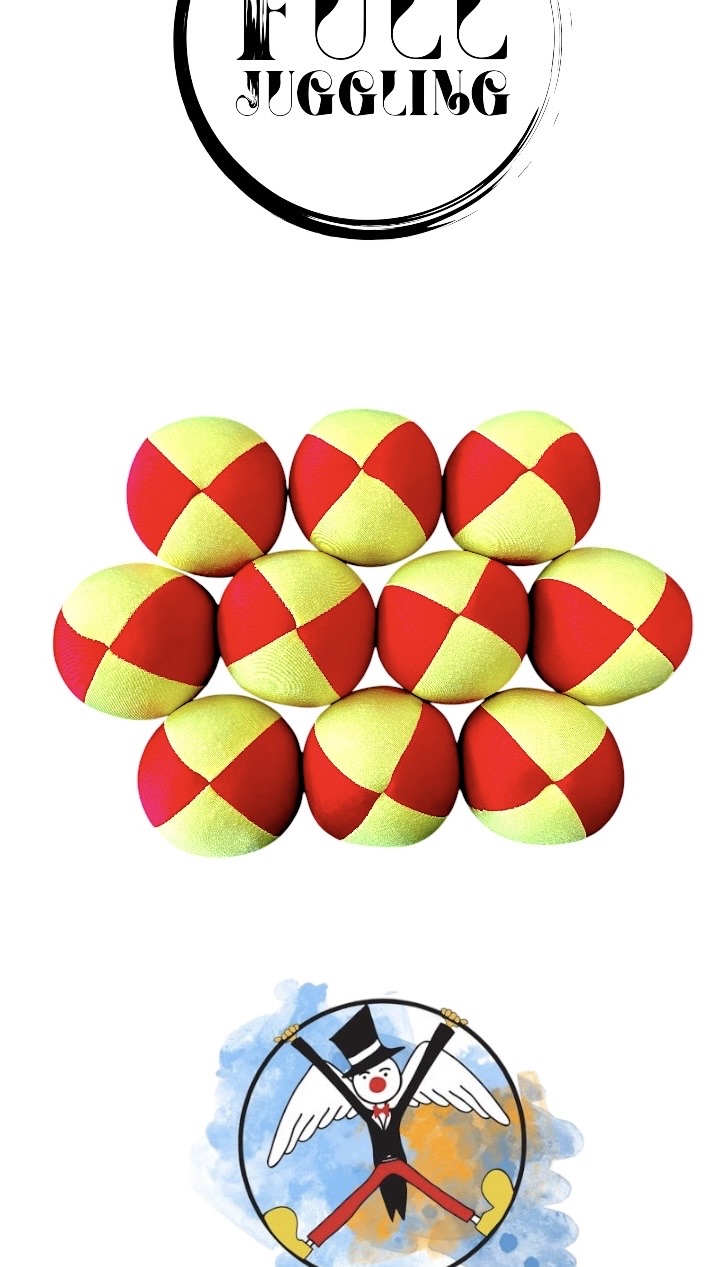 Beanbags 4 paneles Full Juggling Rojo/Amarillo.