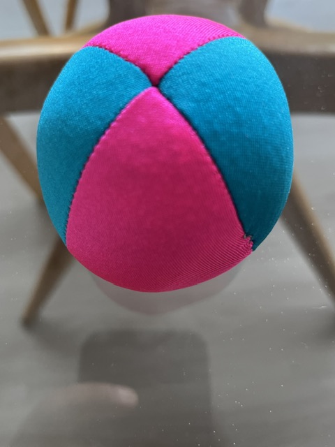 Beanbags 4 paneles Full Juggling Rosado/Celeste.