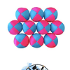 Beanbags 4 paneles Full Juggling Rosado/Celeste.