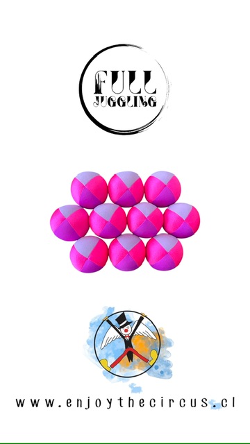 Beanbags 4 paneles Full Juggling Rosadas/moradas.