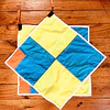 Banderas cuadros calypso y amarillo