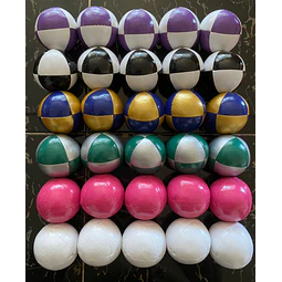 Beanbags Full juggling 8 paneles Charol Verde/Plateado