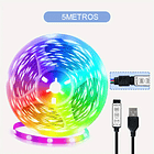 Luces LED para dormitorio de 5 Metros, control dinámico de velocidad de tres botones, color ajustable 1