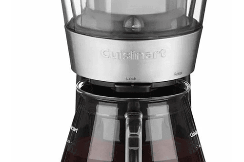 Cuisinart Cafetera automática de café frío con jarra de vidrio de 7 tazas, plata y negro modelo DCB-10P1 