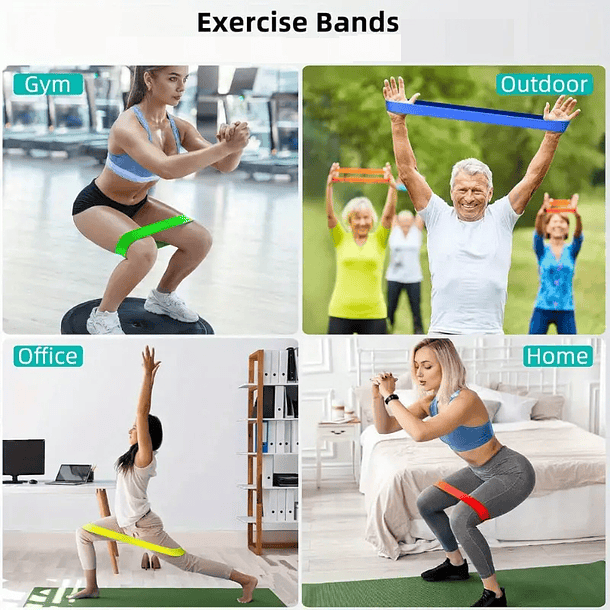 Bandas de Resistencia Fitness Levantamiento de Caderas, Fortalecimiento de Piernas, Pilates, Estiramiento Corporal 4