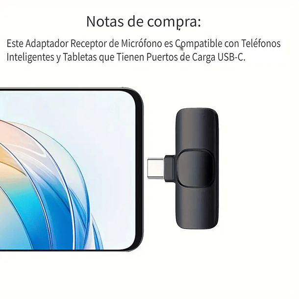 2 Micrófonos inalámbrico para Android iPhone y iPad, con clip para grabación 3