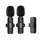 2 Micrófonos inalámbrico para Android iPhone y iPad, con clip para grabación 2