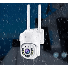 Cámara de seguridad de visión nocturna interior/exterior de 2MP Pixel - 360° Inclinación inalámbrica y conexión Wi-Fi 2