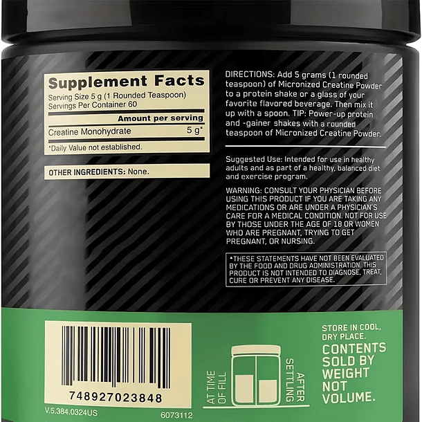 Creatina Micronizada en Polvo - Creatina Monohidratada Pura Sin Sabor Miriyalyad  (300g/60 Porciones)  2