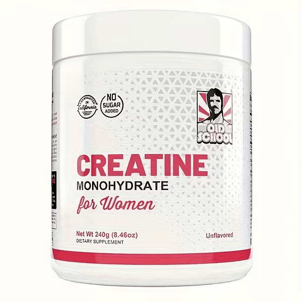Creatina Monohidratada Pura Sin Sabor en Polvo para mujer con colágeno Old School Labs 1
