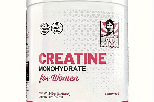 Creatina Monohidratada Pura Sin Sabor en Polvo para mujer con colágeno Old School Labs