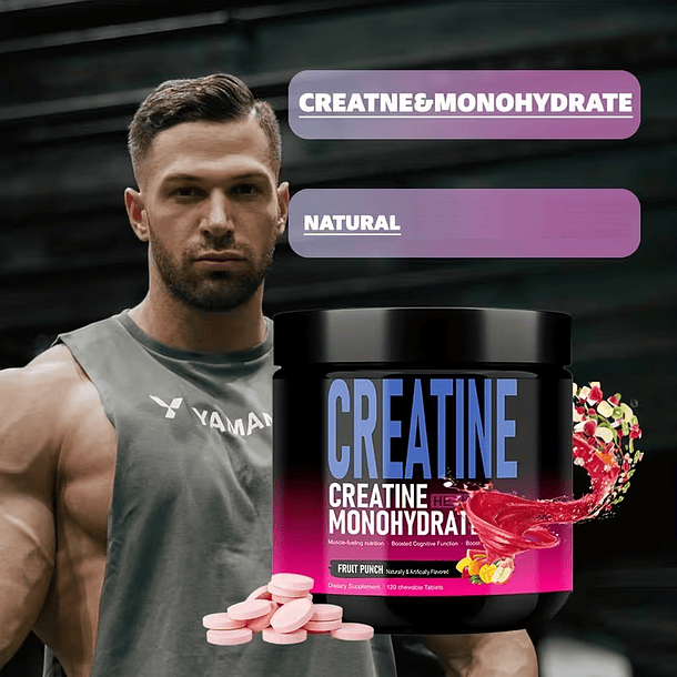 Suplemento para el crecimiento muscular de creatina monohidrato en Caramelo 3