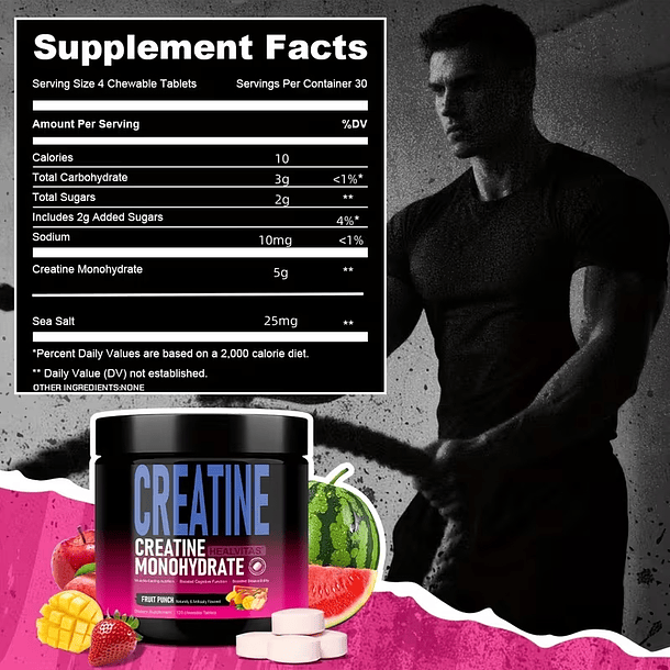 Suplemento para el crecimiento muscular de creatina monohidrato en Caramelo 4