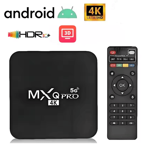 Android TV BOX MxQ pro 4k 5g - 8 GB RAM, 128 GB ROM, 5G WIFI Dual BT 5.0, Wifi 6 1