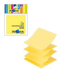 NOTA ADHESIVA 76X76MM 100HJS AMARILLO FORMA Z STICK WRITE 