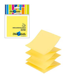 NOTA ADHESIVA 76X76MM 100HJS AMARILLO FORMA Z STICK WRITE 