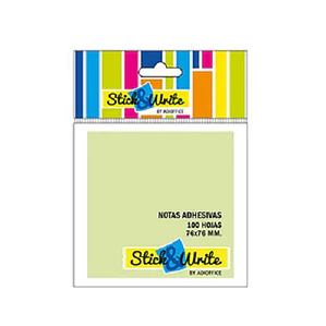NOTA ADHESIVA 76X101MM 100HJS STICK WRITE COLORES